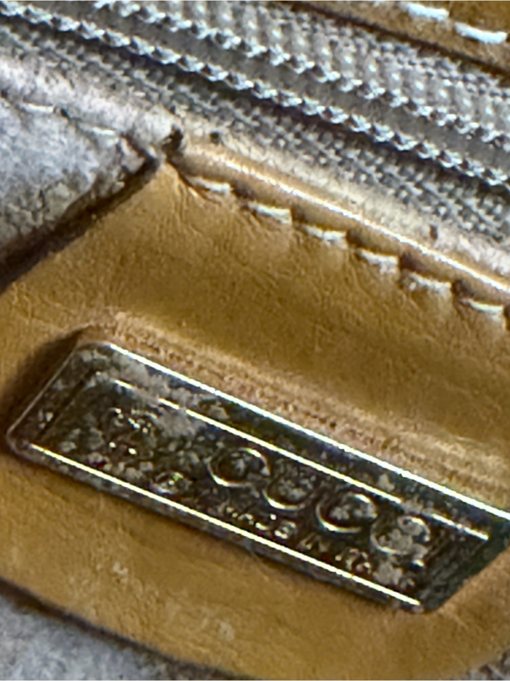 Gucci Beige Monogram Messenger Bag with Tan Leather Accents - Picture 10 of 16